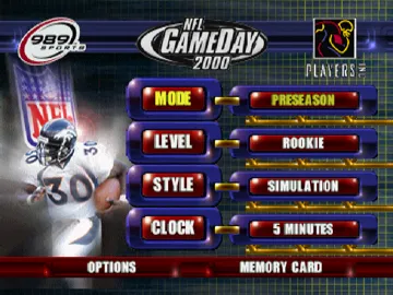 NFL GameDay 2000 (US) screen shot title